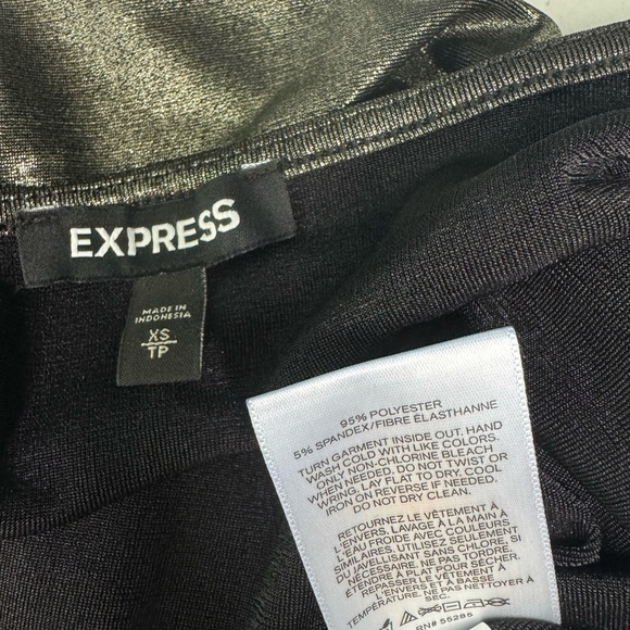 Express Womens Gold Metallic V-Neck Long Sleeve Bodysuit Top Size XSmall. #361 - Picture 11 of 12